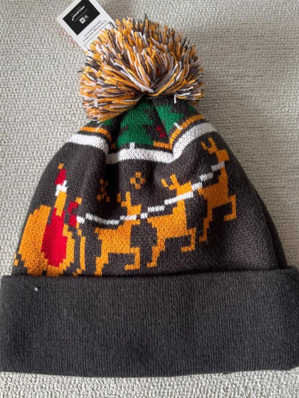 McLaren F1 Team New Era Reindeer Christmas Bobble Beanie Formula 1 New LTD ED